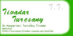 tivadar turcsany business card